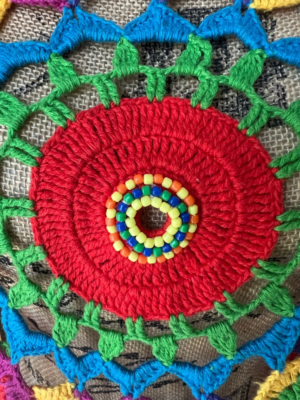 Colorful Crochet Circle Motif Sweater - Picture 5 of 6